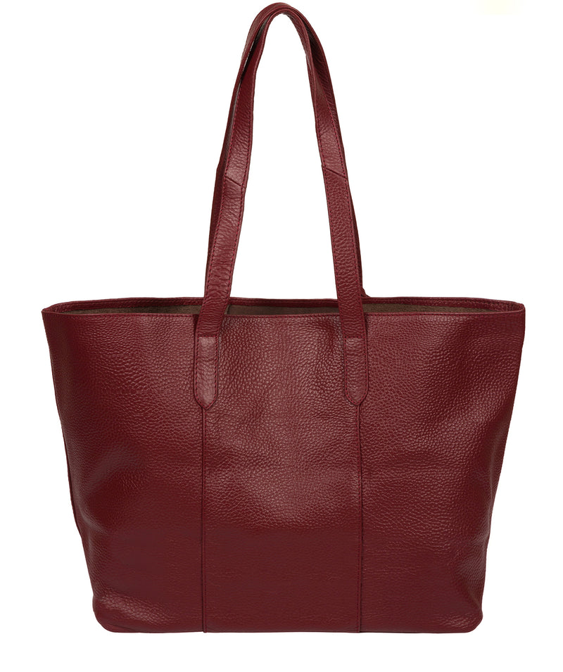 'Hedda' Red Leather Tote Bag image 3