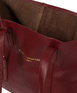 'Hedda' Red Leather Tote Bag image 4