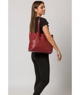 'Hedda' Red Leather Tote Bag image 2