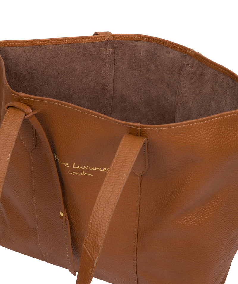 'Hedda' Tan Leather Tote Bag image 4