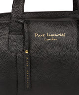 'Alexandra' Black Leather Handbag Pure Luxuries London