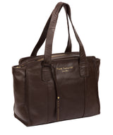 'Alexandra' Chocolate Leather Handbag image 5