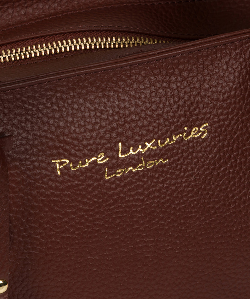 'Alexandra' Cognac Leather Handbag image 6