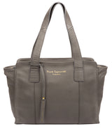 'Alexandra' Grey Leather Handbag image 1