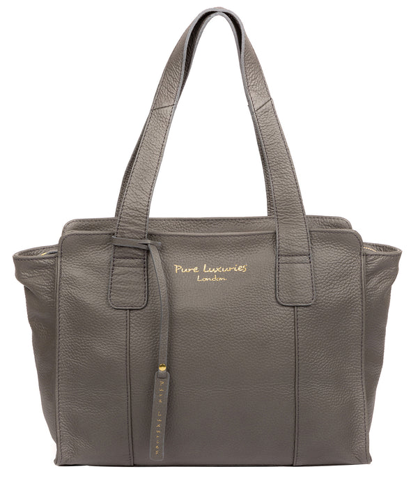 'Alexandra' Grey Leather Handbag image 1