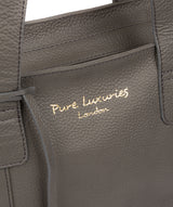 'Alexandra' Grey Leather Handbag Pure Luxuries London