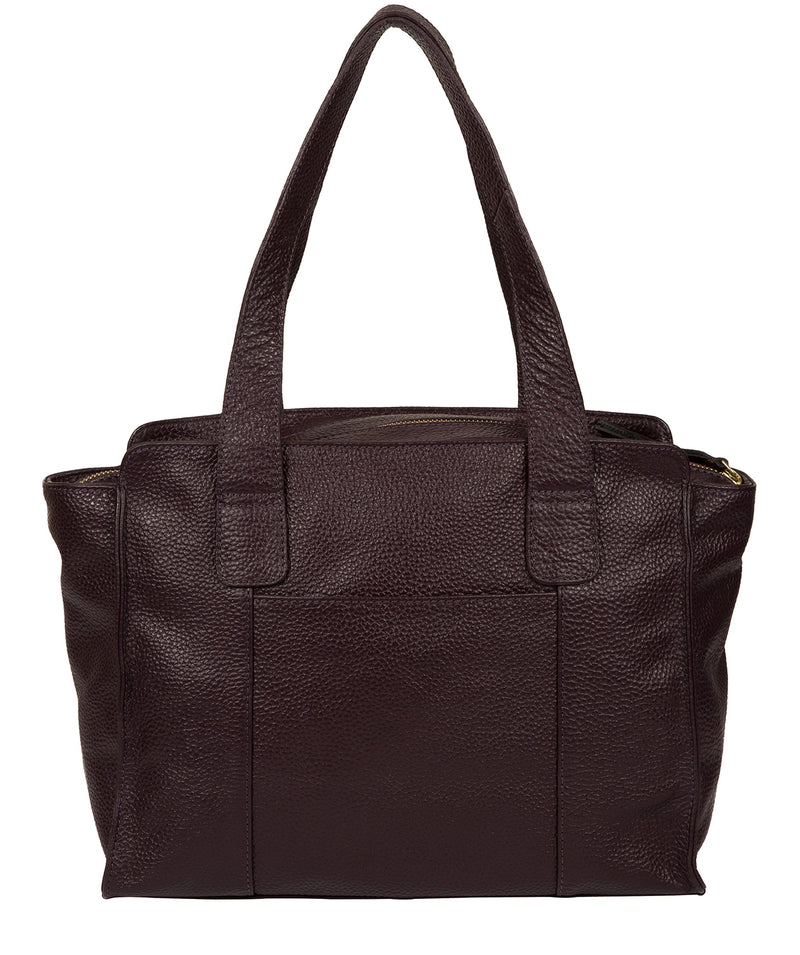 'Alexandra' Plum Leather Handbag image 3