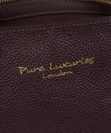 'Alexandra' Plum Leather Handbag Pure Luxuries London