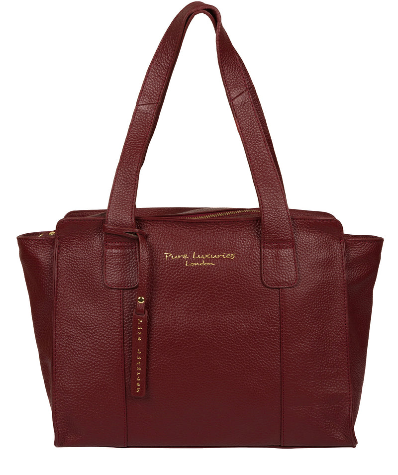 'Alexandra' Red Leather Handbag image 1