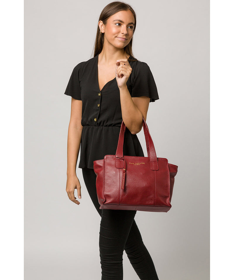 'Alexandra' Red Leather Handbag image 2