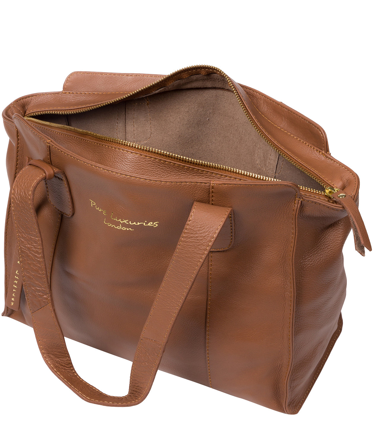 'Alexandra' Tan Leather Handbag
