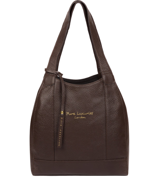 'Colette' Chocolate Leather Handbag image 1