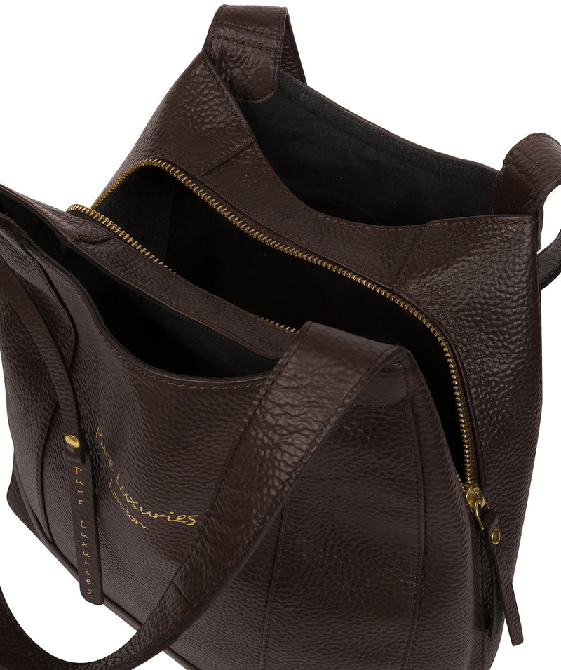 'Colette' Chocolate Leather Handbag image 4
