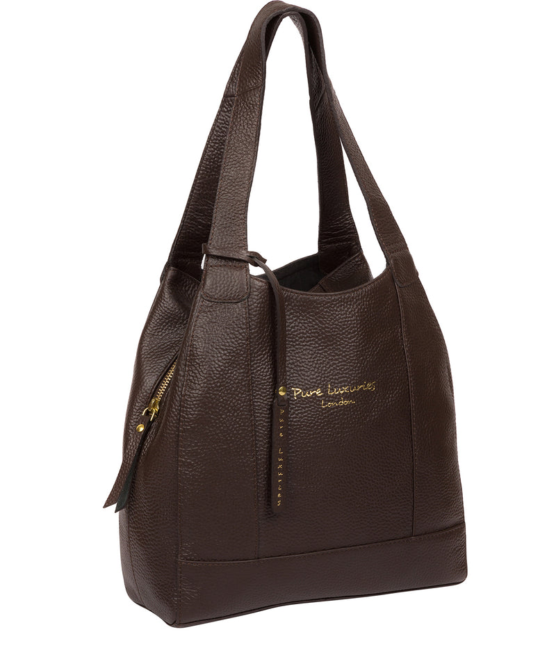 'Colette' Chocolate Leather Handbag image 5