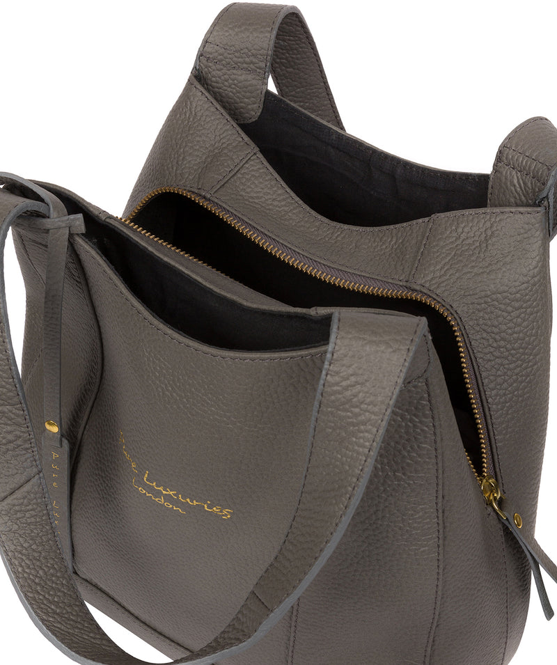 'Colette' Grey Leather Handbag Pure Luxuries London