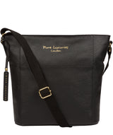 'Tamzin' Black Leather Shoulder Bag image 1