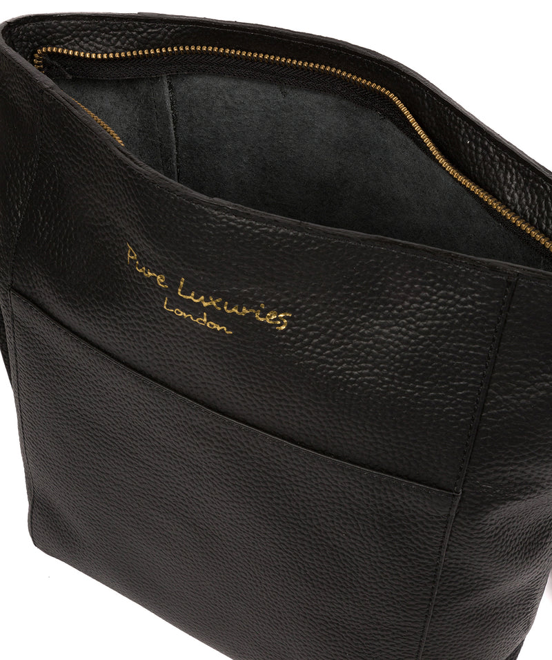 'Tamzin' Black Leather Shoulder Bag image 4