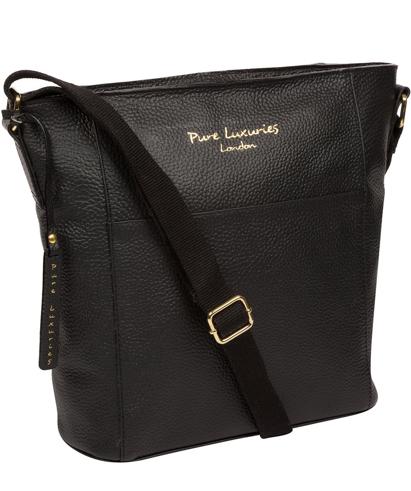'Tamzin' Black Leather Shoulder Bag image 5