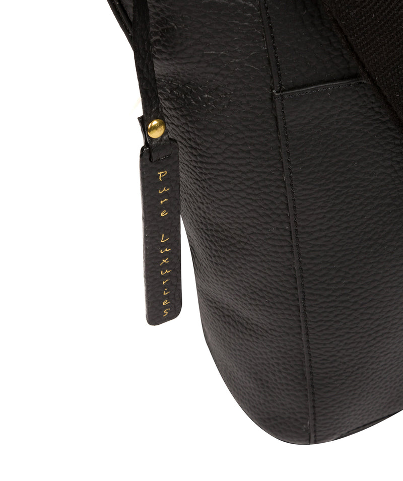 'Tamzin' Black Leather Shoulder Bag image 6