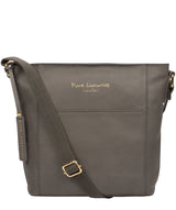 'Tamzin' Grey Leather Shoulder Bag image 1