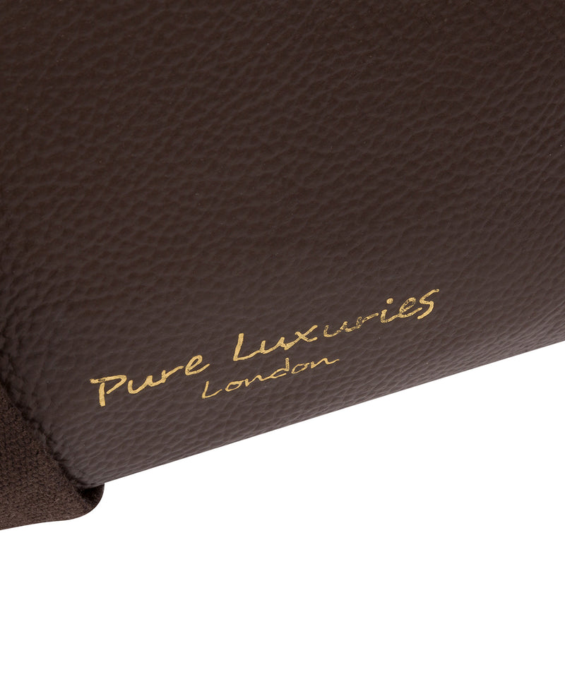 'Lachele' Chocolate Leather Shoulder Bag  image 5