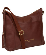 'Lachele' Cognac Leather Shoulder Bag image 5