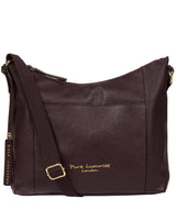 'Lachele' Plum Leather Shoulder Bag image 1