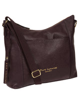 'Lachele' Plum Leather Shoulder Bag image 5