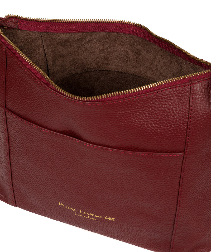 'Lachele' Red Leather Shoulder Bag image 4