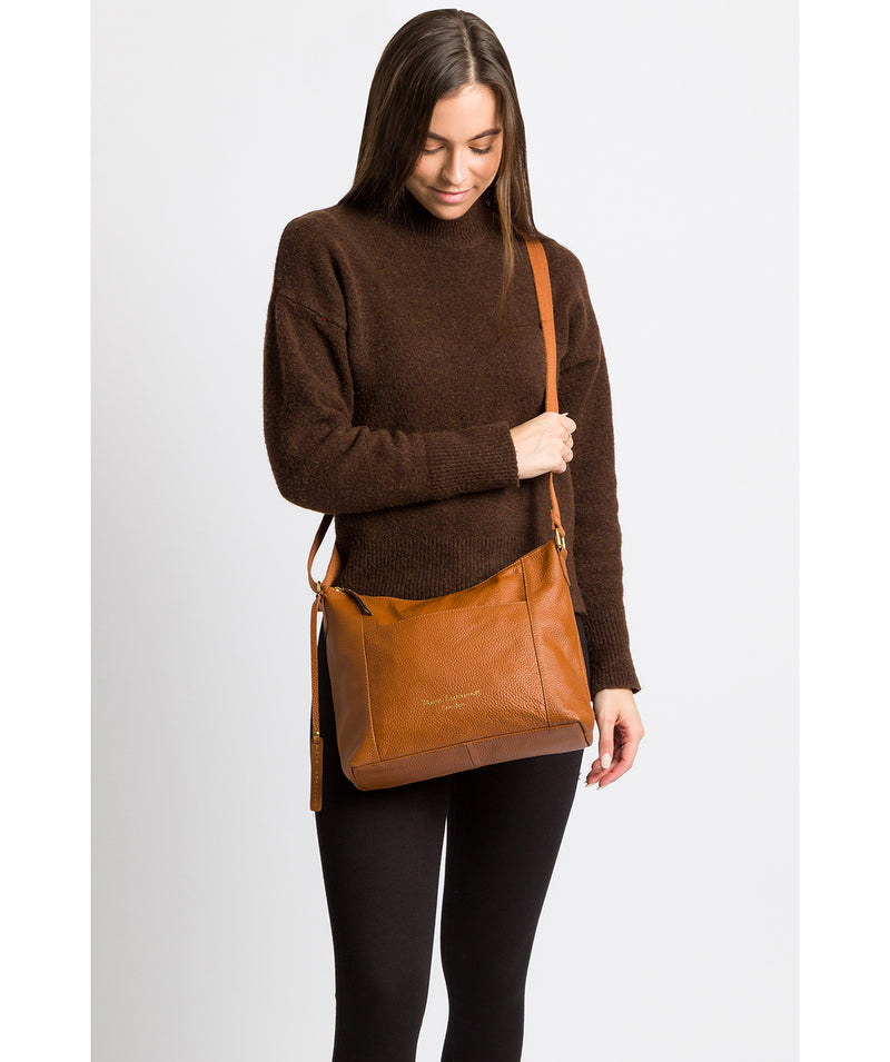'Lachele' Tan Leather Shoulder Bag Pure Luxuries London