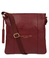 'Kayley' Red Leather Cross Body Bag Pure Luxuries London