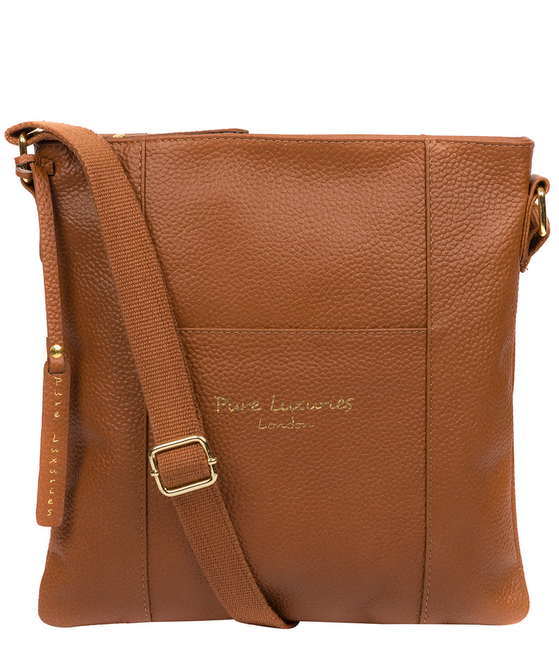 'Kayley' Tan Leather Cross Body Bag image 1
