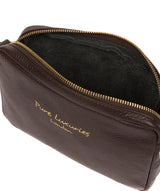 'Laine' Chocolate Leather Cross Body Bag image 4