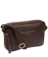 'Laine' Chocolate Leather Cross Body Bag image 5