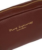 'Laine' Cognac Leather Cross Body Bag Pure Luxuries London