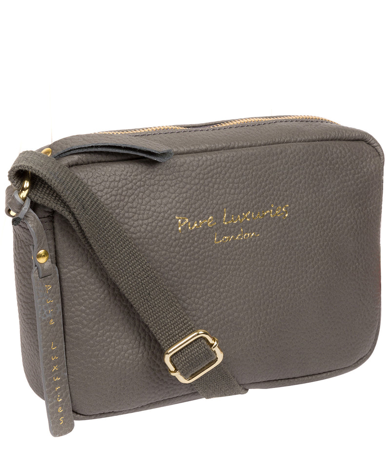 'Laine' Grey Leather Cross Body Bag image 5