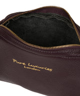 'Laine' Plum Leather Cross Body Bag image 4