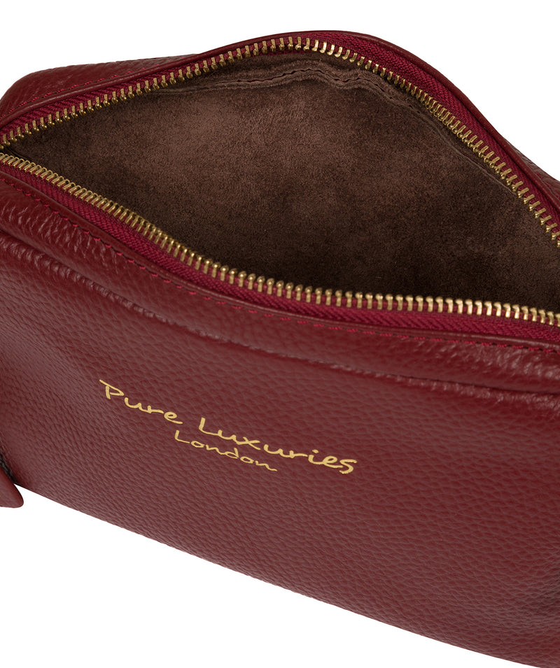 'Laine' Red Leather Cross Body Bag image 4