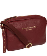 'Laine' Red Leather Cross Body Bag image 5