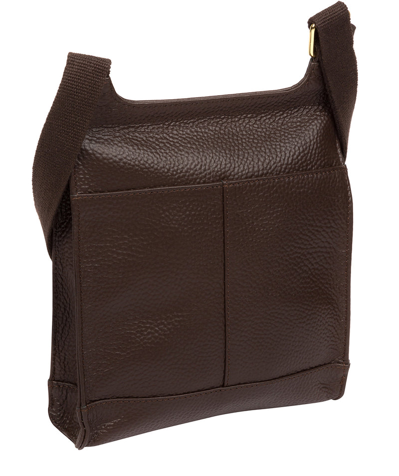 'Lea' Chocolate Leather Cross Body Bag