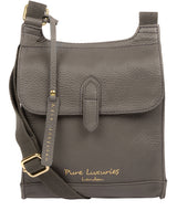 'Lea' Grey Leather Cross Body Bag image 1