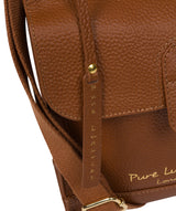 'Lea' Tan Leather Cross Body Bag image 6