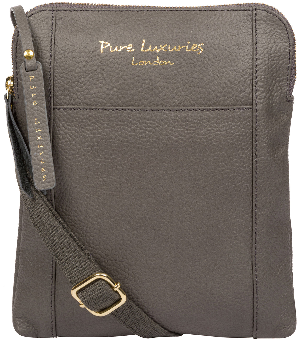 'Maisie' Grey Leather Cross Body Bag  image 1