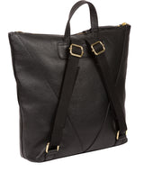 'Arti' Black Leather Backpack image 3