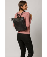 'Arti' Black Leather Backpack image 2