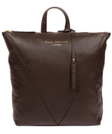 'Arti' Chocolate Leather Backpack image 1