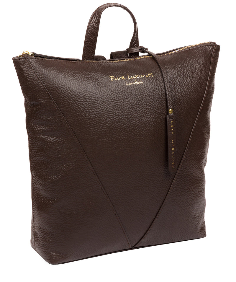'Arti' Chocolate Leather Backpack image 5