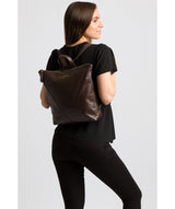 'Arti' Chocolate Leather Backpack image 2