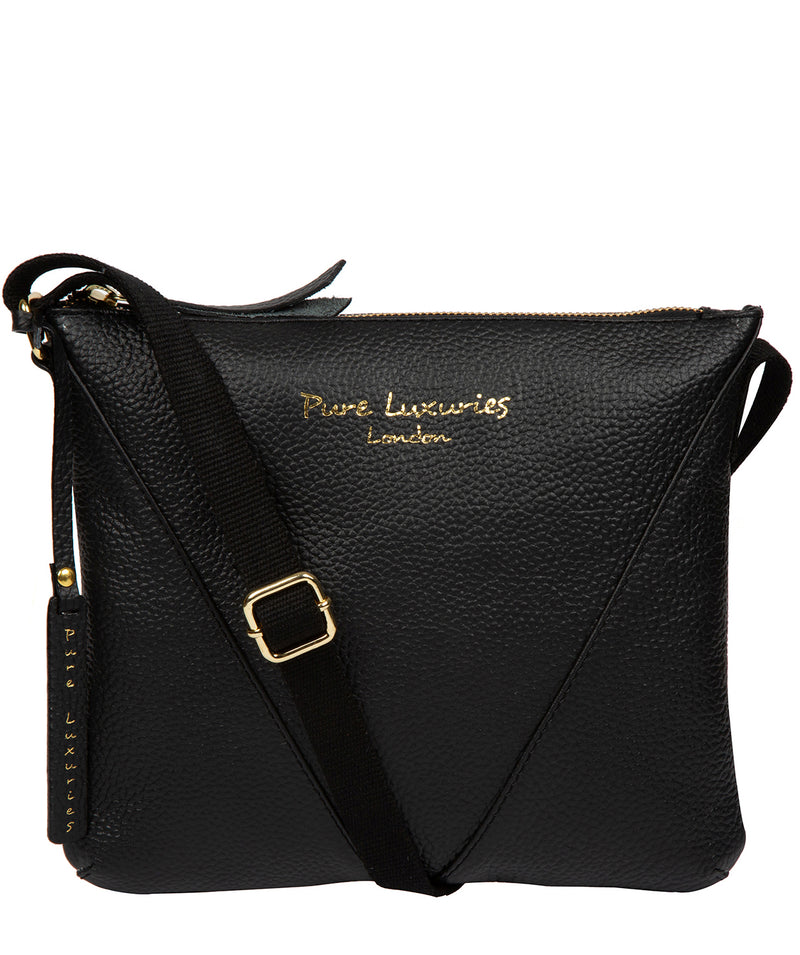 'Lupita' Black Leather Cross Body Bag image 1