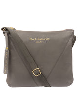 'Lupita' Grey Leather Cross Body Bag Pure Luxuries London